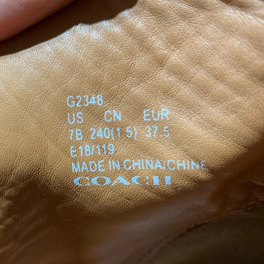 Coach Chrystie Suede Ankle Boots with Gold Buckle - Picture 10 of 16